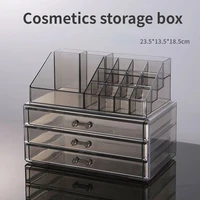 Multi-layer Drawer Acrylic Transparent Makeup Storage Organizer Large Cosmetic Display Case Stackable Drawers Dresser 1