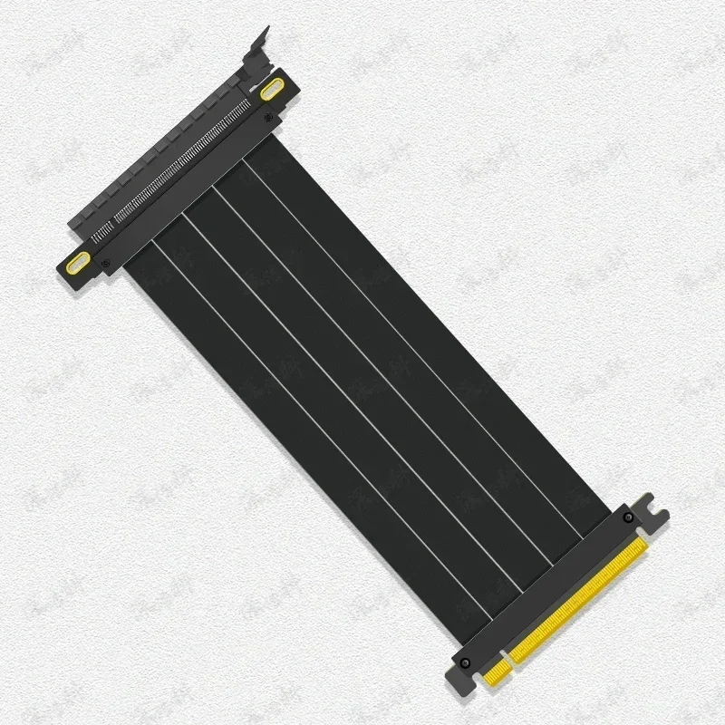 Cavo Riser GPU PCIe 4.0 X16 Schermato Da 300 Mm - Alimentazione 12V Con Connettore A 180° - Placcato Argento Per RTX 4090/3090 - 2