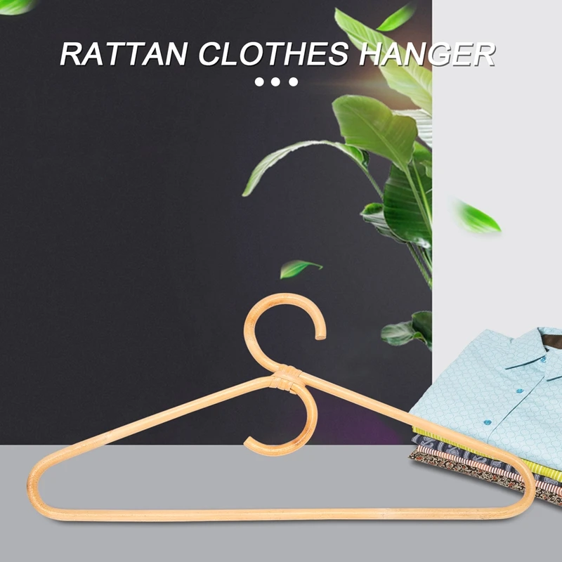 Rattan Clothes Hanger Style,Garments Organizer,Rack Adult Hanger,Room Decoration Hanger For Your Clothes.1 Pcs 6