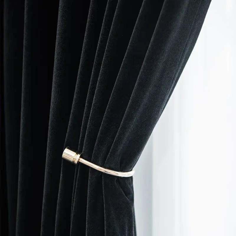 

Light Luxury Curtains Thickened Velvet Nordic Mink Velvet Australian Wool Velvet Pure Hacker Hall Balcony Blackout Bedroom