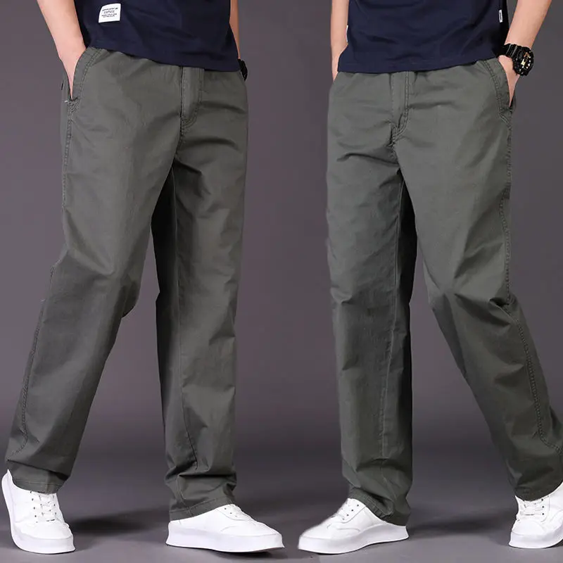 

2023 New Men's Streetwear Side Pockets Cargo Haren Pants Solid Hip Hop Loose Male Joggers Trousers Fashion Casual Pants D34