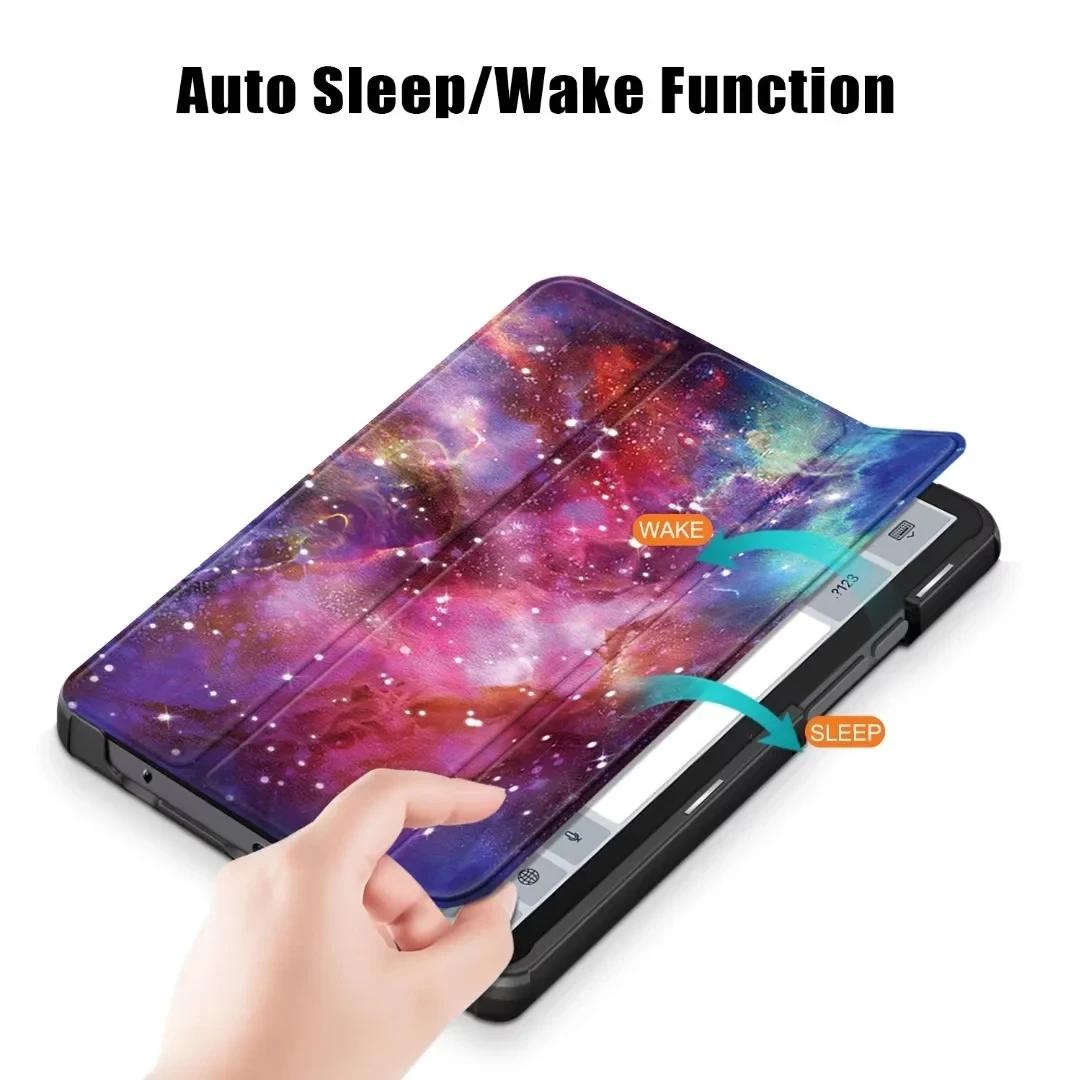 Capa Magnética Tri-folding pu Couro Stand Tablet Case Samsung Galaxy Tab a9 Sm-x110 X115 a9 2023 8.7 - Imagem 4