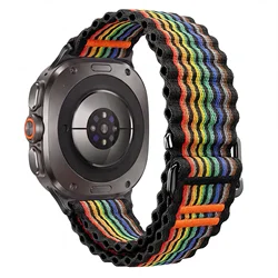 Trail Band Nylon Loop Strap - Premium Smartwatch Accessory - Galaxy Ultra 47mm (Rainbow color)