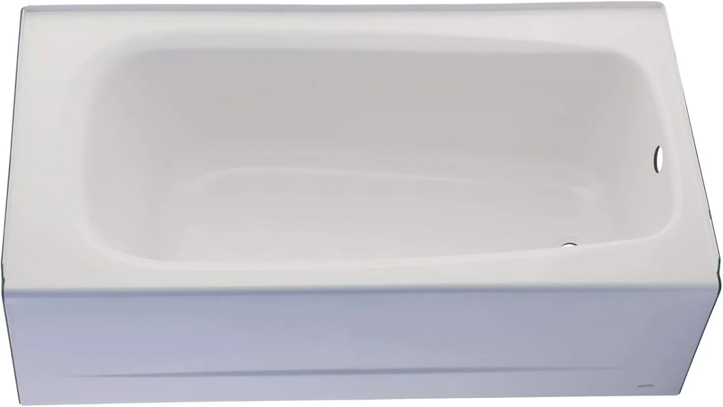 Cambridge Apron-Front Americast Soaking Bathtub Right Hand Drain 5 ft x 32 in White easy to clean and retains luster Durable