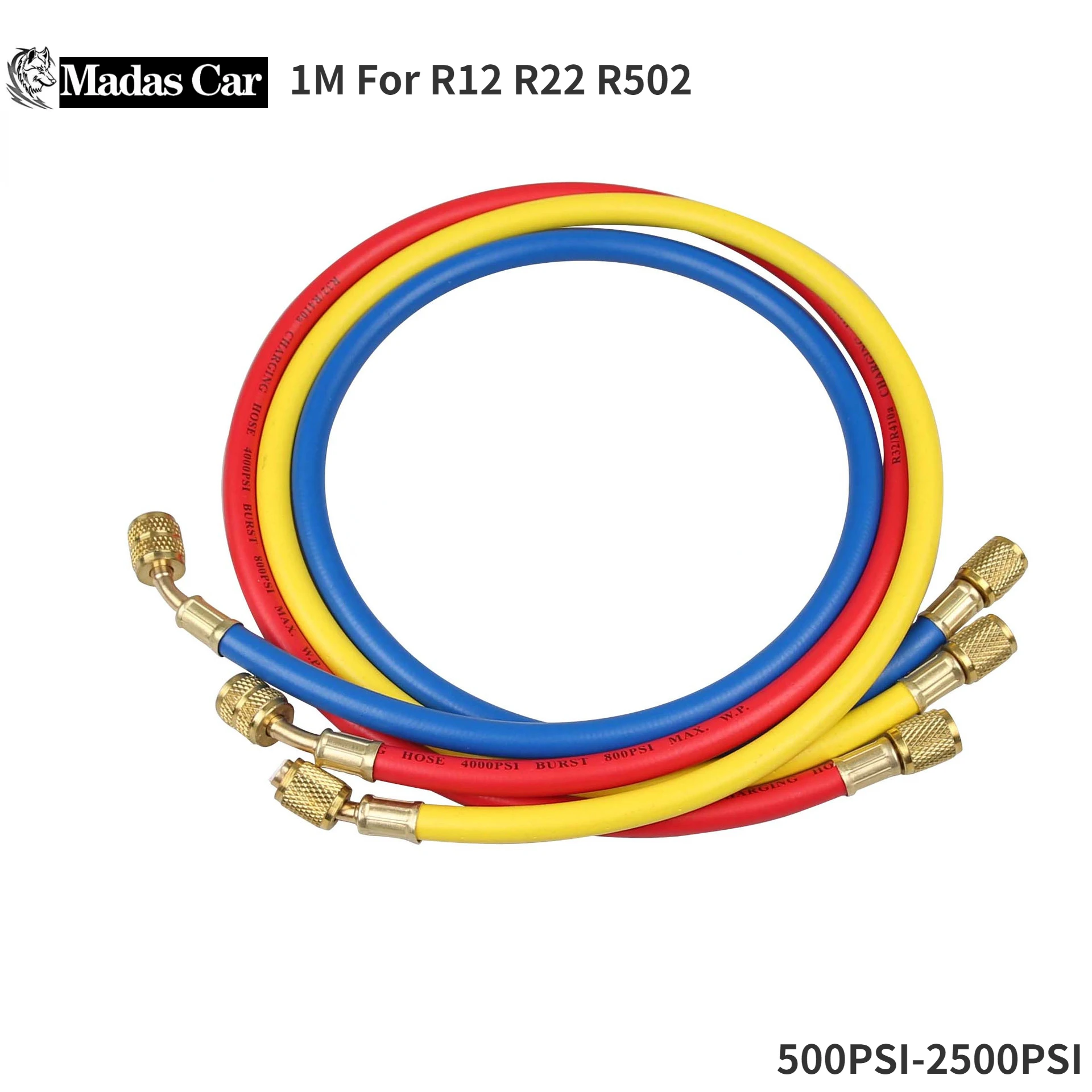 Free Delivery 36" A/C Charging Hose Set for HVAC Air Condition Refrigerant R12 R22 R502