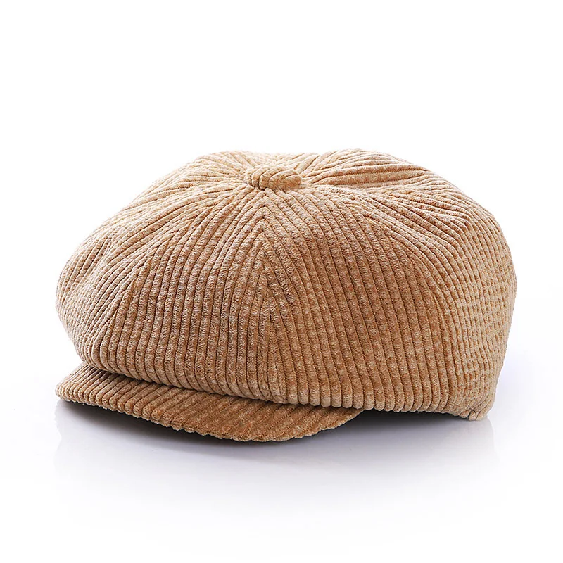 Kids Caps Autumn Winter Children&rsquo;s Hat Corduroy Boy Beret Vintage Newsboy Hats Baby Cap Solid Color Toddler Kids Accessories 1-7 Years Old