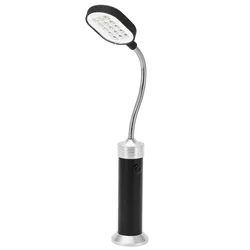 Weather - Resistant Black LED Outdoor Work Light with 360° Adjustable Magnetic Gooseneck (Black)