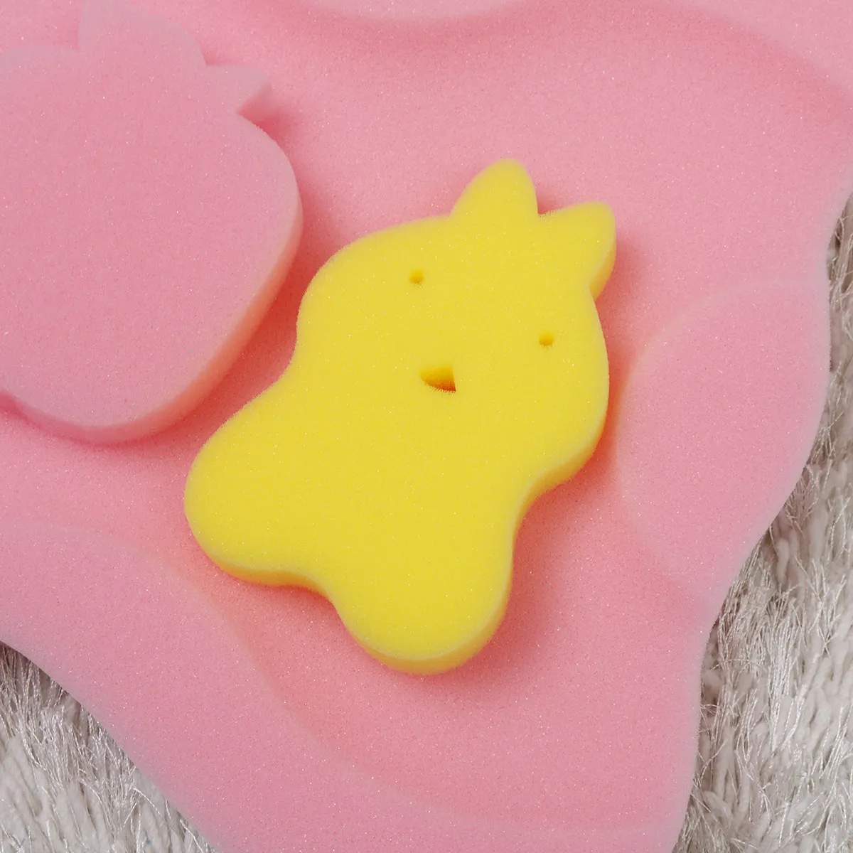 1 pezzo di tappetino da bagno per bambini, in spugna, antiscivolo, leggero, ad asciugatura rapida, morbido e confortevole per il bagno dei neonati, supporto per testa, collo e schiena, colore rosa - immagine 5