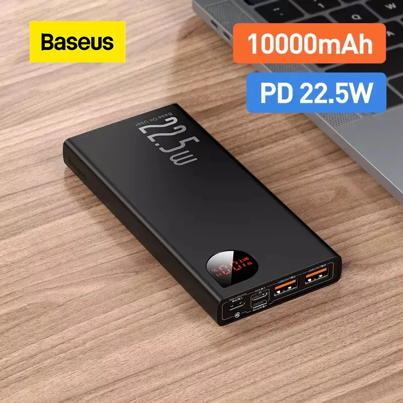 Baseus Power Bank 10000mah 22.5w Pd Fast Charging Powerbank Portable
