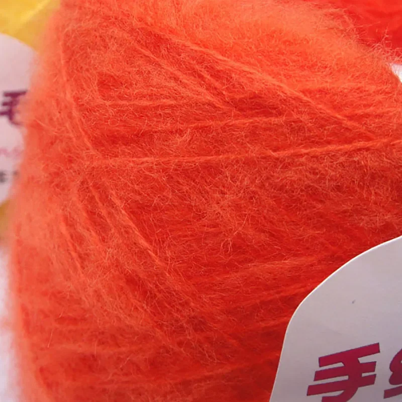Retail 100g/ball Worsted Soft Thin Mohair Yarn Plush Wool Cashmere Yarn Hand Knitting Crochet Thread DIY Shawl Scarf Yarn JN001 3