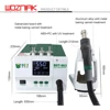 Original BST-863 Lead-free Hot Air Rework Station Soldering Touch Screen LCD 1200W 220V For Phone CPU PCB Windmill Stand 3