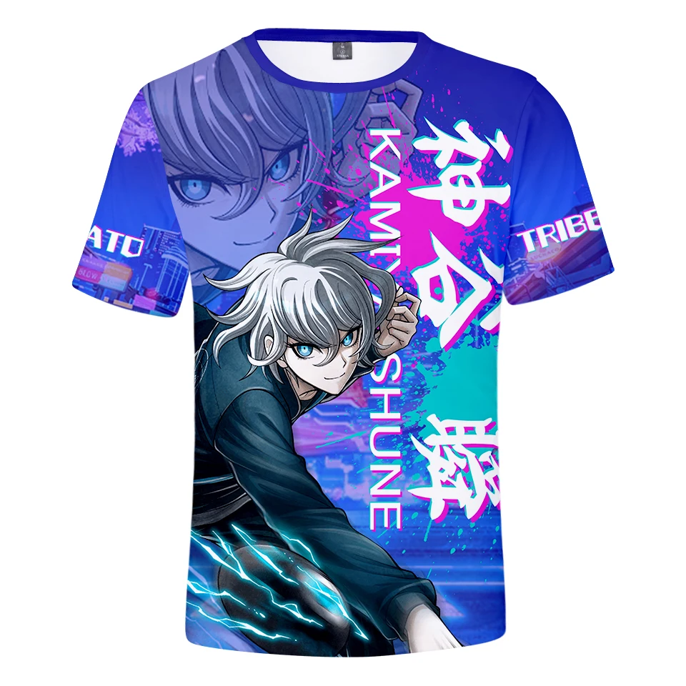 

2022 GameTV TRIBE NINE T Shirt Role-Playing Character Summer T-shirt Short Sleeve Beach Style Men T Shirts Kids Cosplay T Shirt