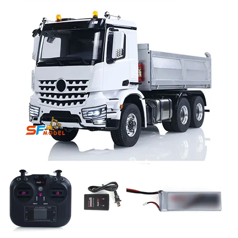 Camion benne RC hydraulique 6x6 1/14 RTR tout métal - Neuf 2026