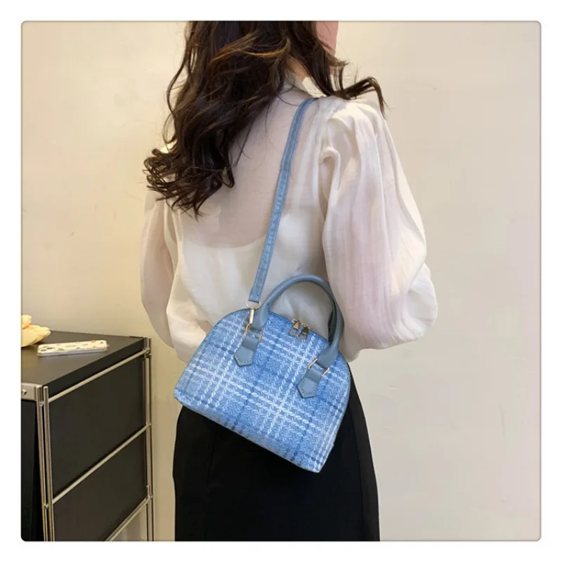 Western Style Gradient Contrasting Color Shell Female Crossbody Bag Handbag Trend Korean Minimalist Shoulder Bag for Women
