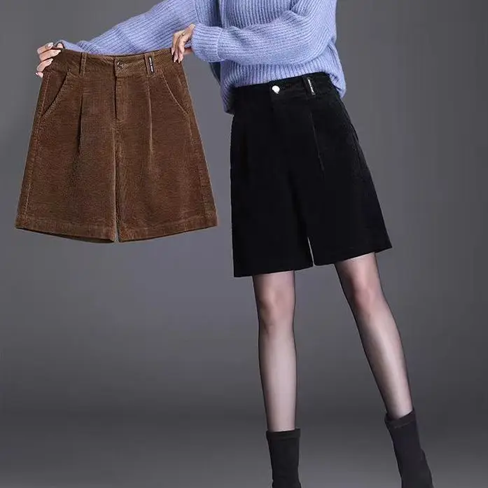 Women\'s Clothing Fashion Solid Color High Waist Straight Pants Casual Femme 2023 New Zipper Buttons Vintage Autumn Winter Thin