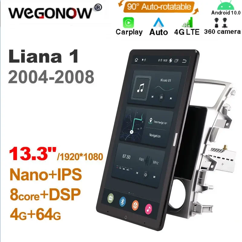 

1920*1080 Android 13,3 Ownice 2004 дюймов Вращающийся Авторадио 1 Din для Suzuki LIANA 2008 автомобильный радиоприемник GPS мультимедийный DSP