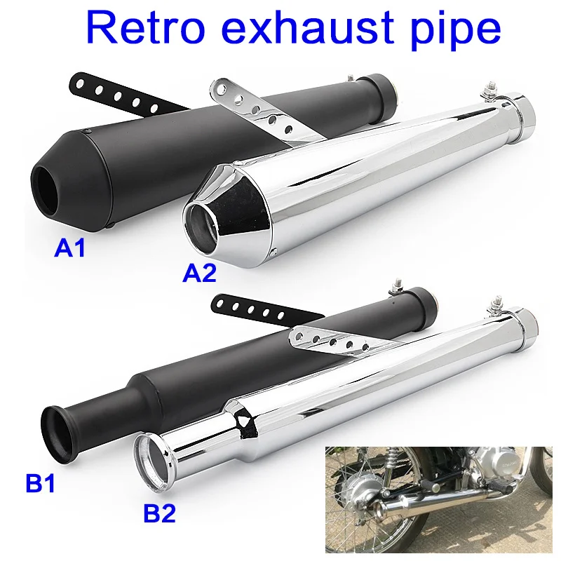 

Motorcycle Muffler Antiqued Vintage Retro Stainless steel Exhaust Pipe Racing for Harley-Davidson XV950 M800 1200 XL883