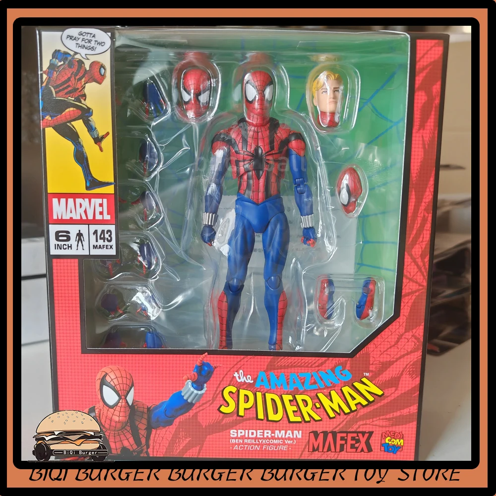 

In-Stock MAFEX No.143 Ben Reilly Action Figure Spider-Man Comic Ver. Re-release Model Anime Figure Collectible Children Toy Gift