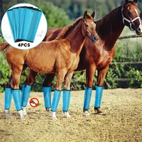 Fly Boots for Horses Set of 4, Breathable Plastic Mesh Design, Horse Supplies for Reduce Stomping, Hoof Damage & Leg Fatigue 2
