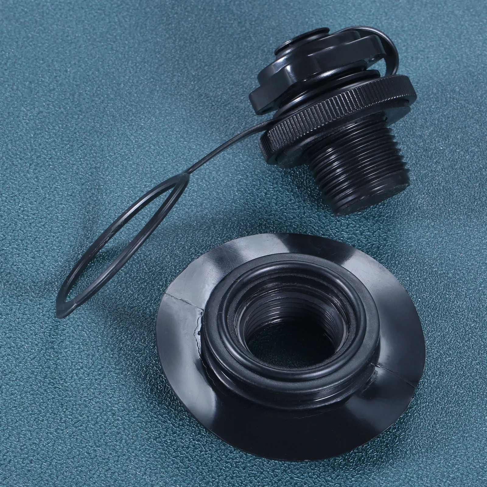 Valvola Boston Da 22 Mm Per Gonfiaggio – Sostituzione Per Gommoni, Kayak, Materassini, Piscine E Zattere – Filettatura In Plastica Nera