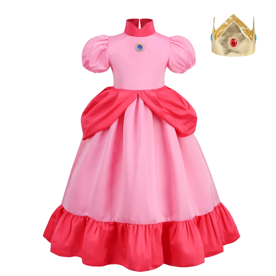 Princess Daisy Costume Dress for Women, Princess Peach Dress Up