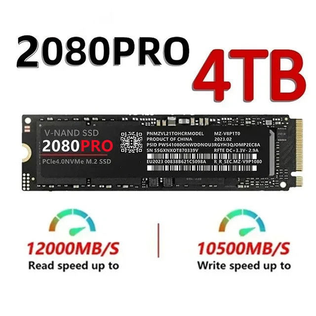内蔵型SSD Hanye PCIe 4.0 NVMe M.2 4TB SSD Hanye PCIe 4.0 NVMe M.2 SSD 4TB 4TB NVMe SSDs - High