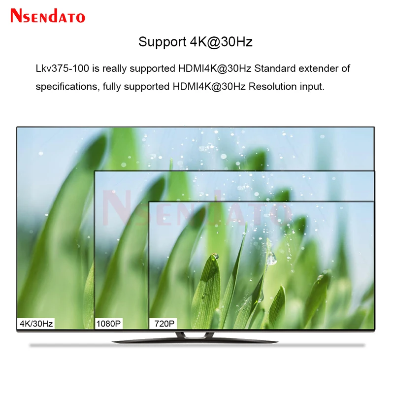 LKV375-100 4K HDMI Extender Switch Over 100m RJ45 CAT7 HDBaseT HDMI Video Transmitter Receiver Extension Cable For HDCP