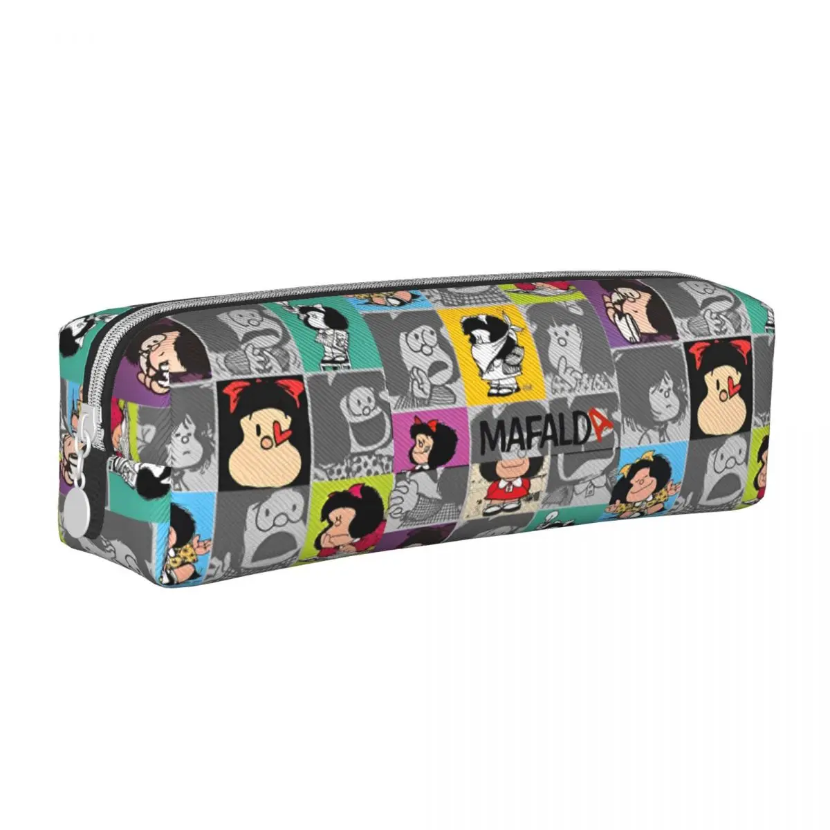 New Mafalda Cartoon Pencil Case Anime Pencilcases Pen for Student Big Capacity Pencil Bags School Supplies Zipper Stationery
