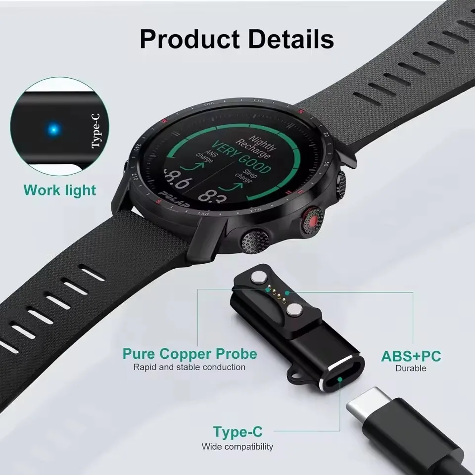 Universal Smartwatch Charging Dock with Type C Adapter Accessories