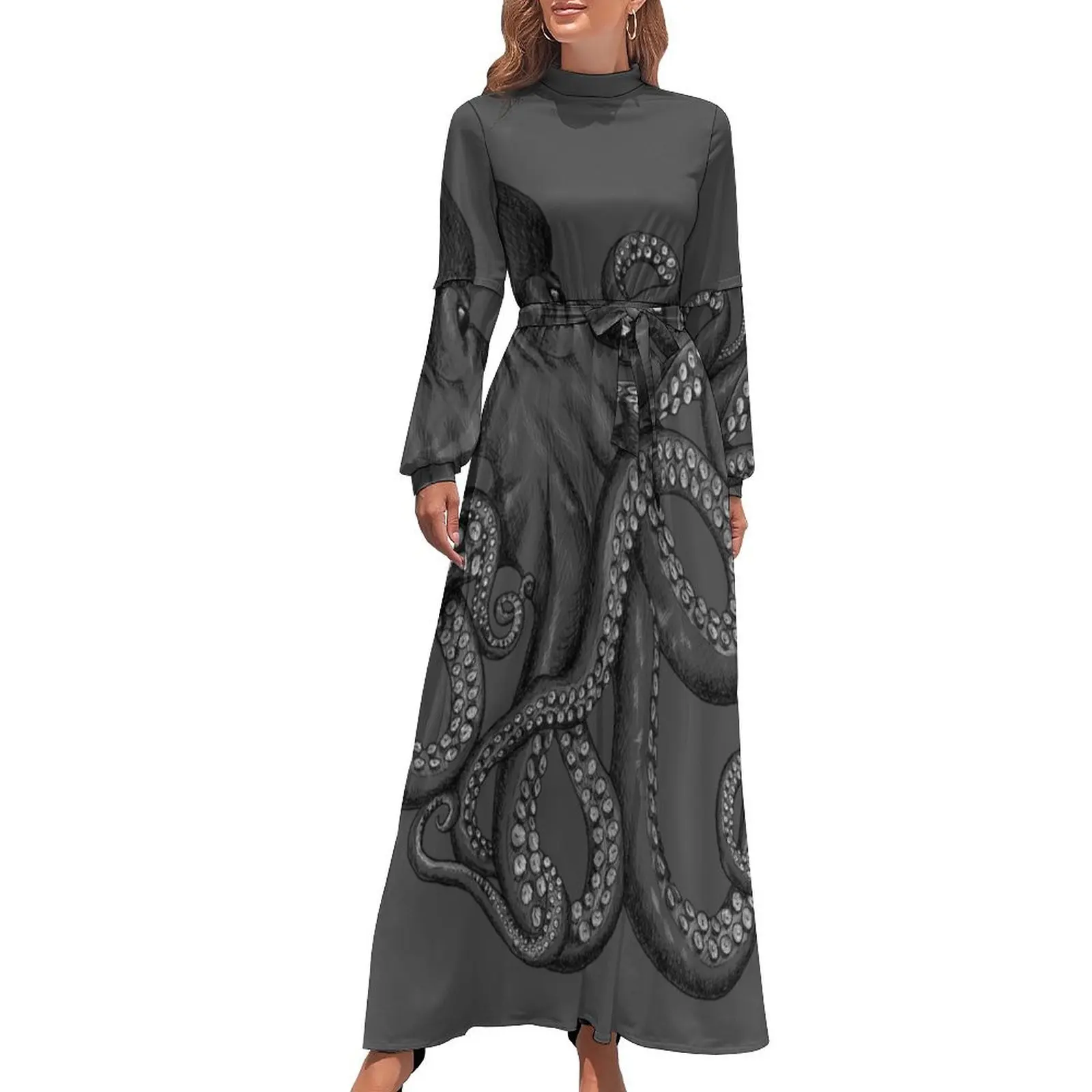 thumbnail image 1 of Pulpo Realista - Dos T Vestido Largo vestidos para ocasiones oficiales vestido de verano, 1 of 5