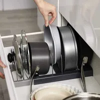 Kitchen Accessories Pot Rack Pot Pan Kitchen Organizer For Storage Cabinet Kitchen Holder Pans Pots Lid Organizer Rack 2