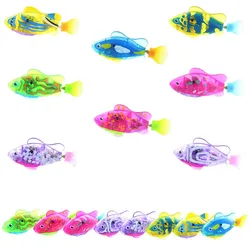 Juguete electrónico con batería para mascotas, juguete de baño divertido, 8 colores disponibles, pescado activado, natación, lindo, soporte, envío directo