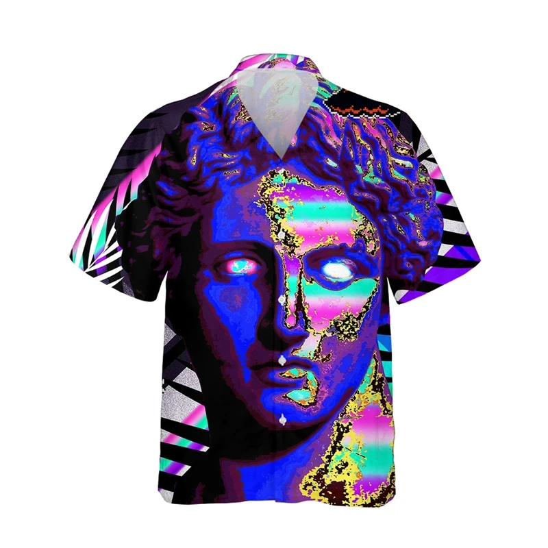 thumbnail image 1 of Camisas hawaianas de moda para hombre, camisas casuales de manga corta con botones hacia abajo para hombre, blusa de verano con estampado 3D, ropa de calle, 1 of 5