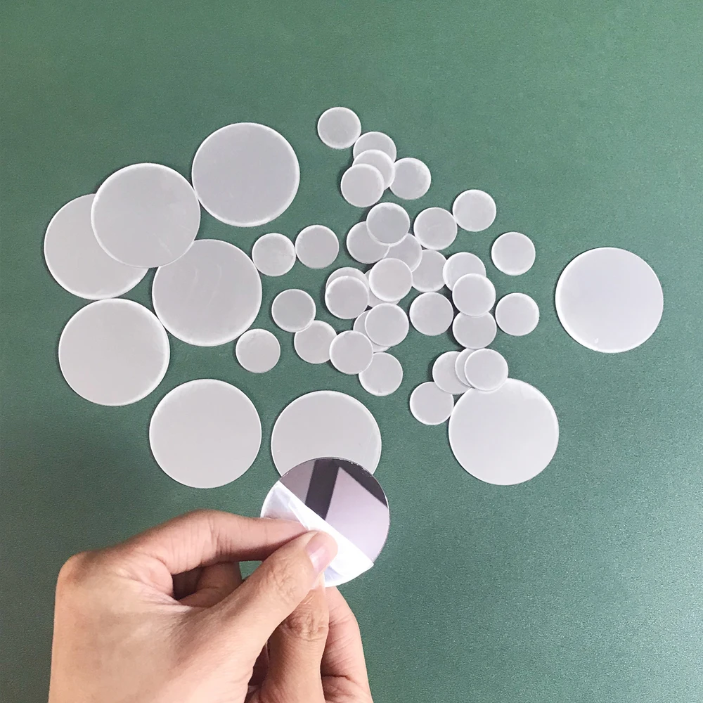 100pcs/lot 2/3/4cm Acrylic Mirror Surface Polka Dots Circle Wall Sticker Bedroom Wedding Decoration Poster Round Art Wall Decals