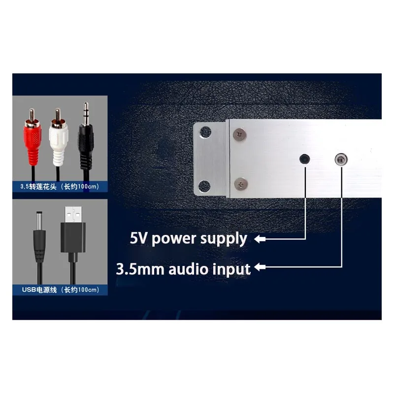 Polegada Gabinete Tipo128 Led Indicador de Nível Controle Som Estéreo Áudio Usb Música Espectro Eletrônico vu Medidor Ritmo Volume 19 - Imagem 6