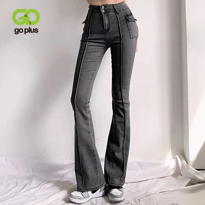 voorzetsel Goederen Haas Woman Jeans High Waisted Black Pants Skinny Flare Trousers Korean  Streetwear Jean Taille Haute Broeken Dames Calsas Femininas - Jeans -  AliExpress