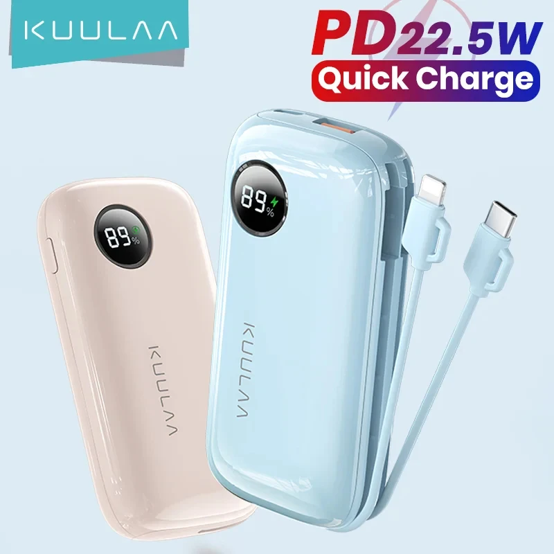 

KUULAA Power Bank 10000mAh 22.5W PD Portable Charger for iPhone 14/13/12/11 Pro Max & Samsung/Xiaomi External Battery PowerBank