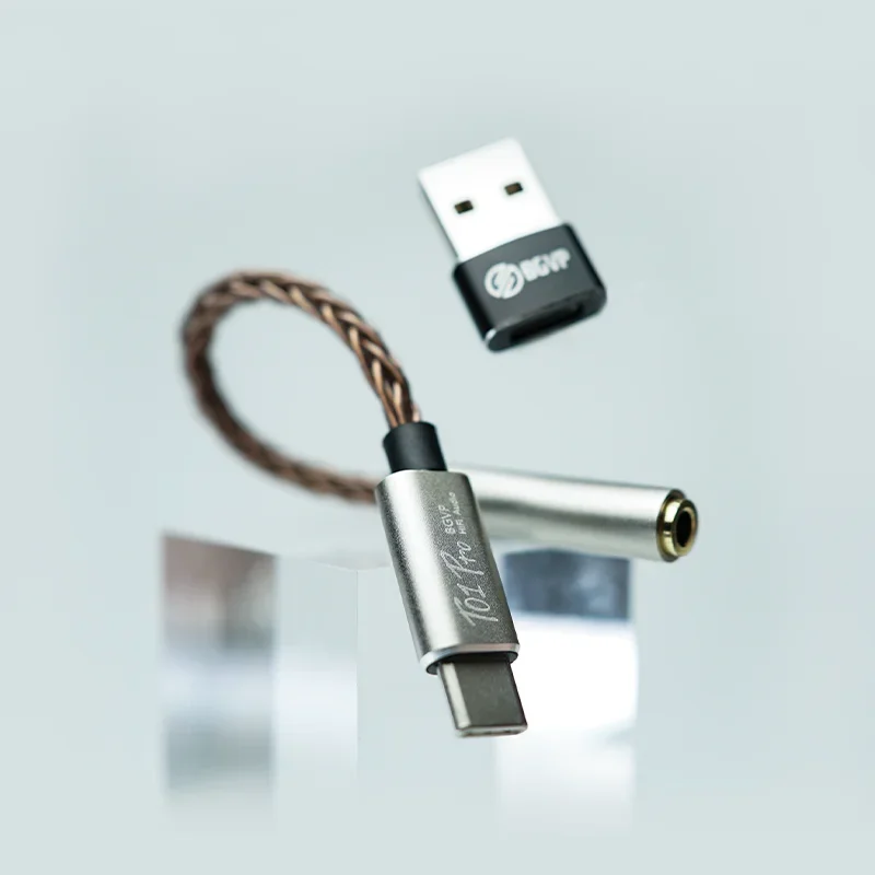 오리지널 BGVP T01 Pro Dac 디코딩 오디오 HiFi 이어폰 앰프, USB C타입-3.5mm 32 비트 디지털 디코더