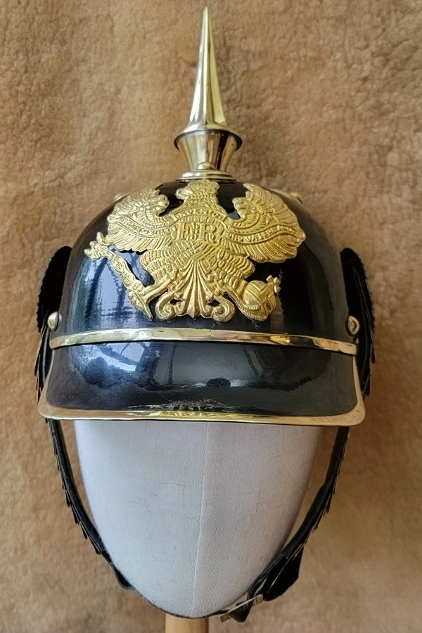 German World War I helmet Prussia spire helmet PICKELHAUBE historical recovery postage