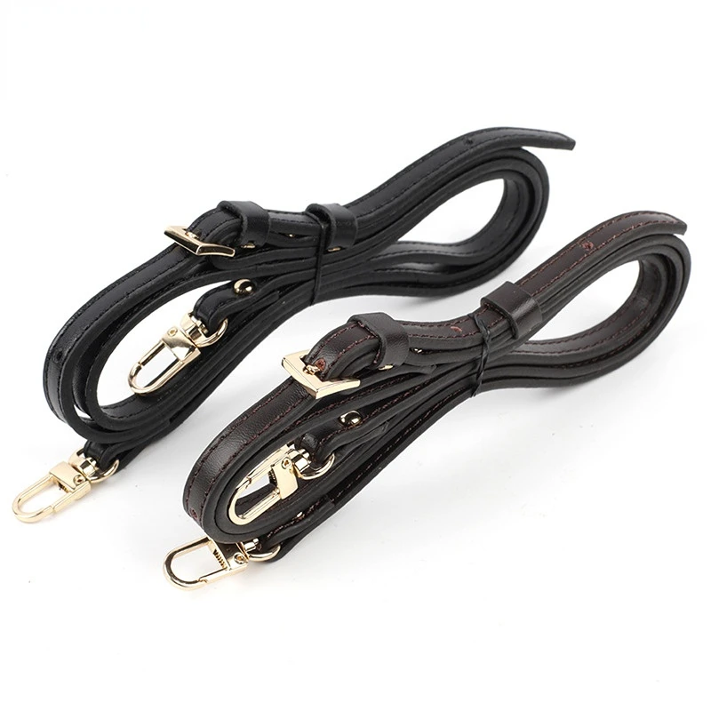 Brand High Quality PU Leather Crossbody bag Strap Black 105~127CM Luxury Adjustable Fashion Shoulder Strap Bag Accessories