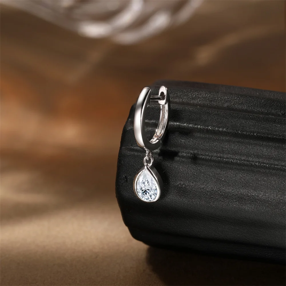 Aide S925 Sterling Silber Vielseitiger Piercing Fit Moissanit Piercing Schmuck Stern Klee Mond Ohrstecker Knorpel Hoops für Frauen – Detail 37