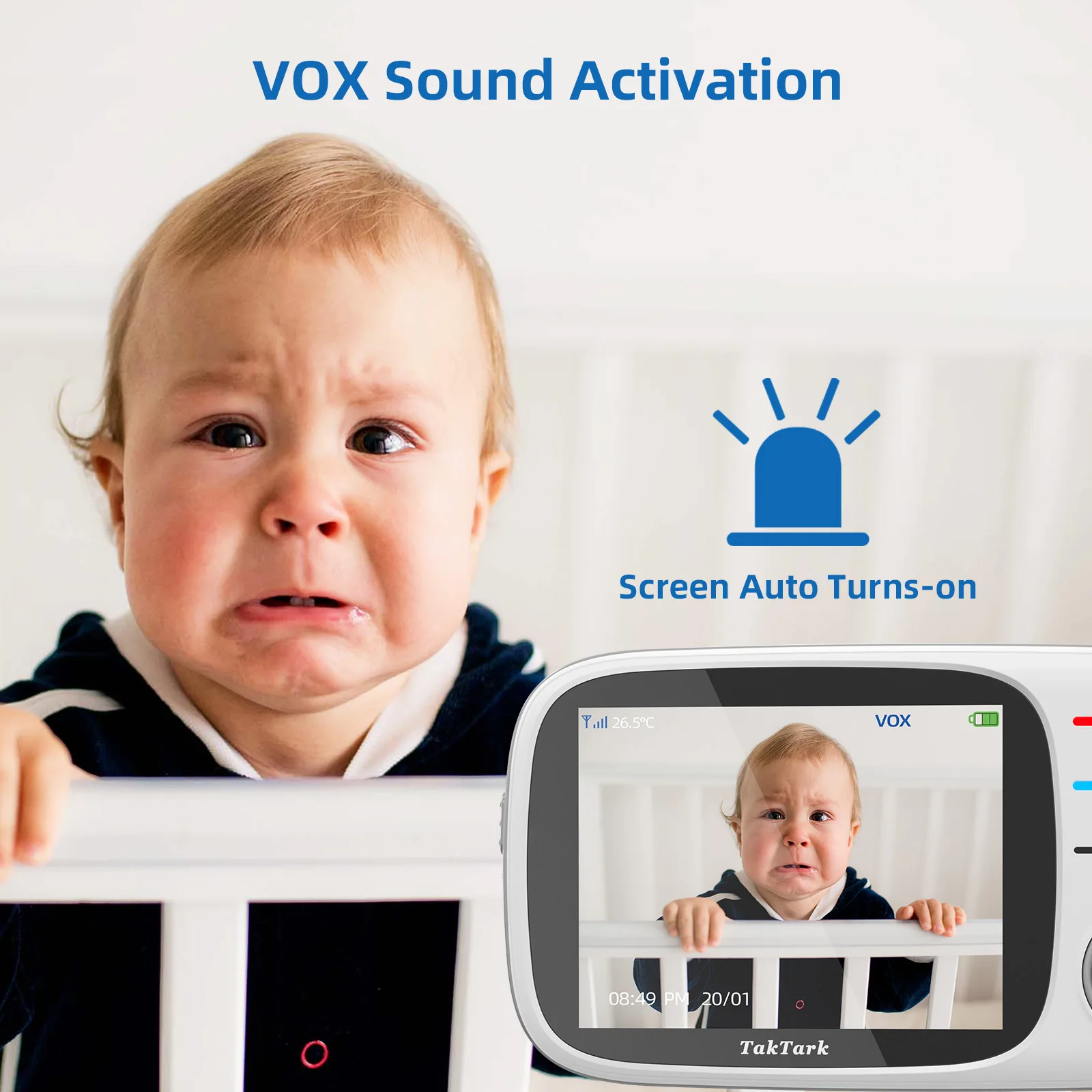 TakTark inch Wireless Video Color Baby Monitor portable Baby