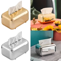 Luxury Gold Tissue Boxes Paper Napkin Holder Desk Tissue Case Craft Organizer Kitchen Tissue Box 1