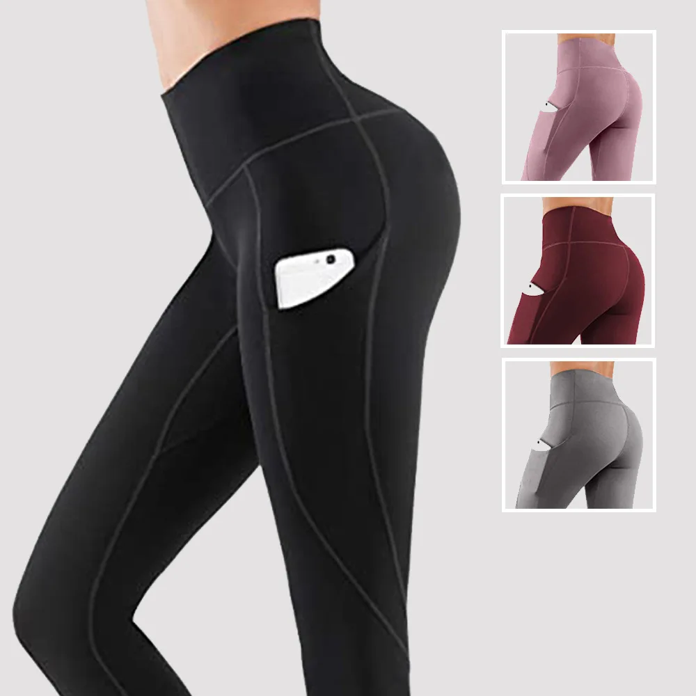 Yoga Pants Women Sexy Butt Lifting High Waist Elastic Leggings Workout Running Skinny