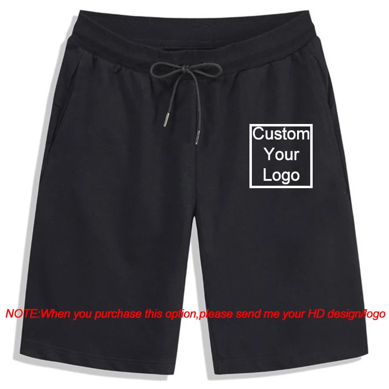 

Custom Logo Men Shorts Summer Casual Fitness Breathable Beach Breeches Comfortable Cotton Male Drawstring Boardshorts