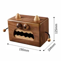 Wooden Little Freak Tissue Box, Wood Simple Drawing Paper Case 2
