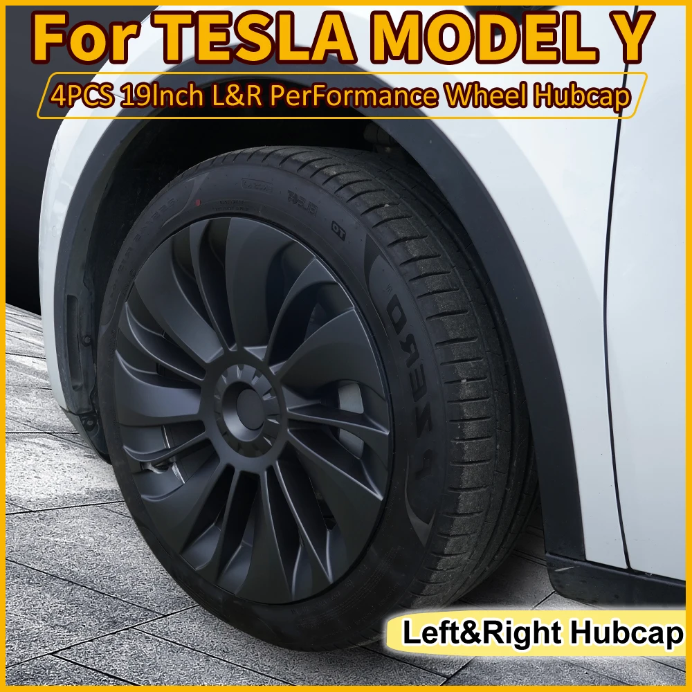 19-Inch whirlwind Hubcap 4PCS For Tesla Model Y Wheel Cap Original Car Replacement Automobile Cover Automobile Accessories 20-23 wheel hub covers wheel hub caps