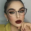 Riangular Cat Eyes Frame Clear Lens Glasses Women Myopia Nerd Spectacles Degree -0.5 -1.0 -2.0 -3.0 -4.0 to -6.0 3