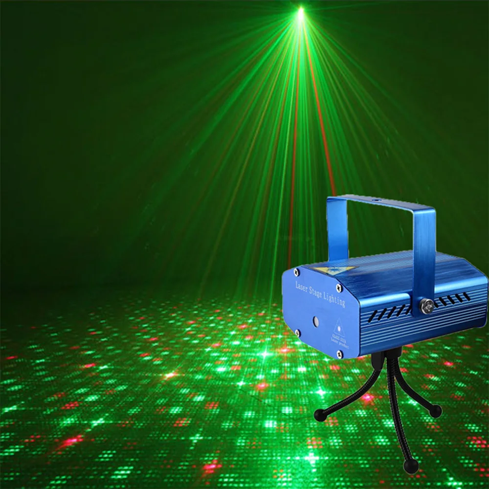 

Laser Starry Sky DJ Lights Disco Party Stage Lighting Star Projector Sound Activated Strobe Flash Lamp for Birthday Parties Bar