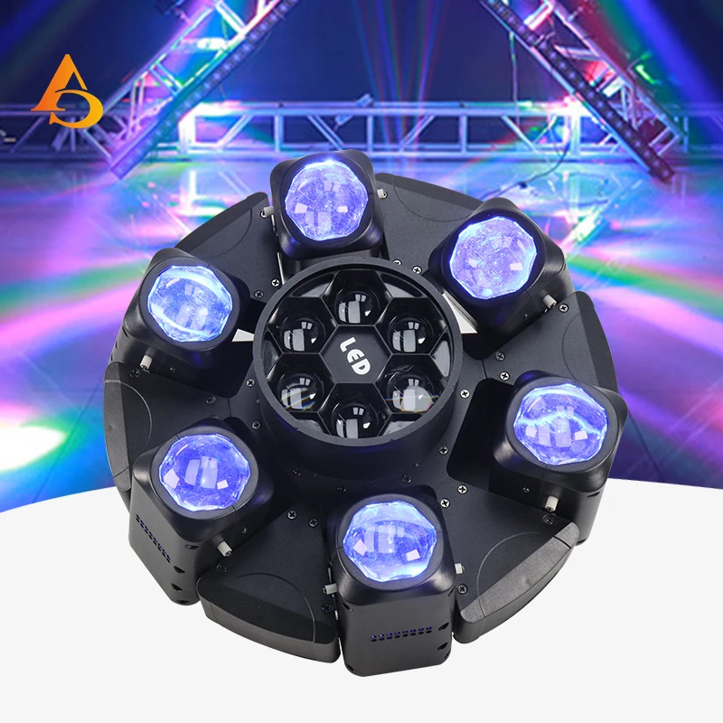 6X40W 6 Bee Eye Laser 6 Eye Lampada Girevole Messa A Fuoco Regolabile Led Rgbw Luce A Testa Mobile Con Controllo Dmx Per Discoteca Party Bar